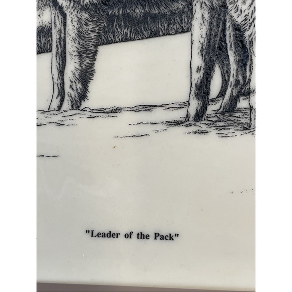 Vintage 1991 Bernie Brown Montana Marble Inc "Leader Of The Pack " Marble Plaque - Picture 4 of 9